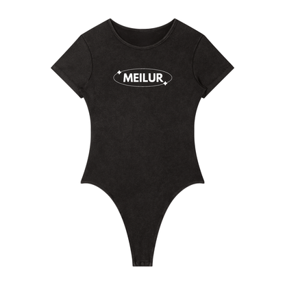Women's Mineral Wash Crewneck Bodysuit